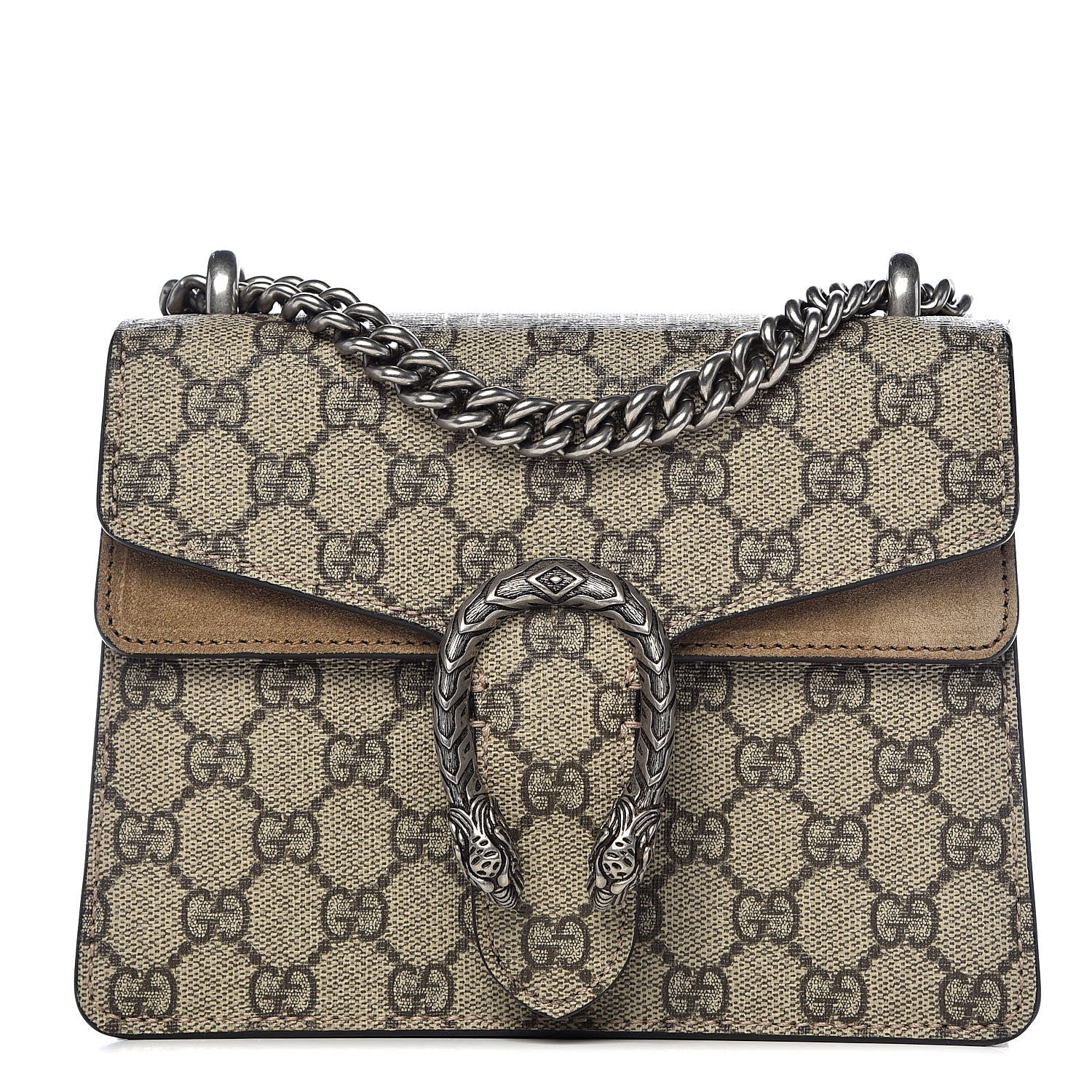 Gucci GG Supreme Monogram Mini Dionysus Shoulder Bag Taupe 1 of 10