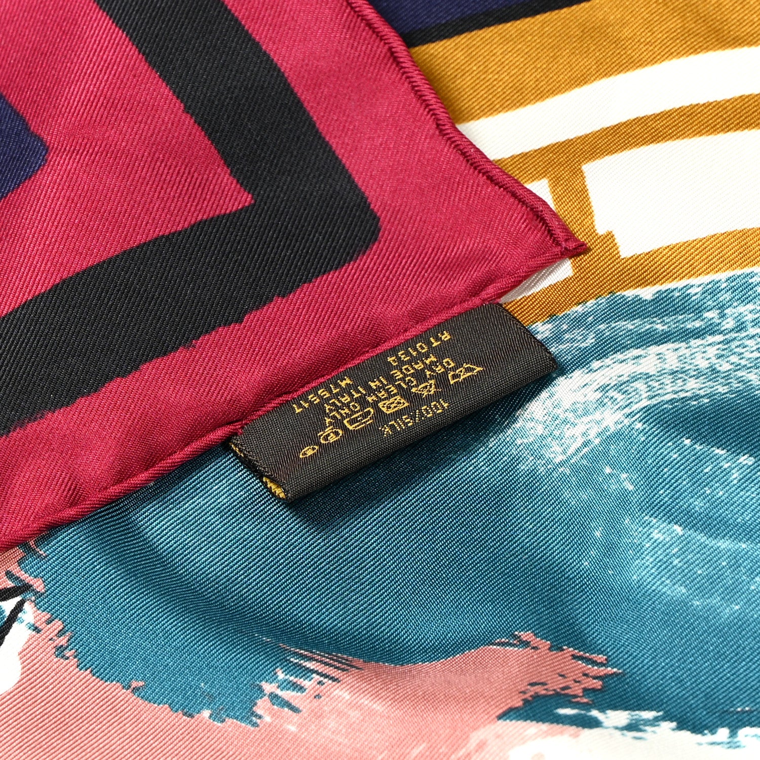 Louis Vuitton Silk Groom Square Scarf Cherry 3 of 3