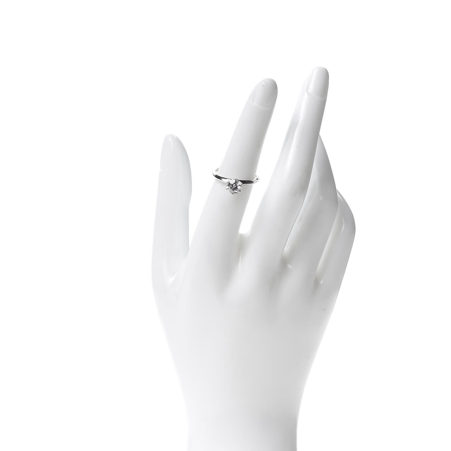Tiffany Platinum Diamond .90ct Solitaire Engagement Ring 51 5.75 2 of 5
