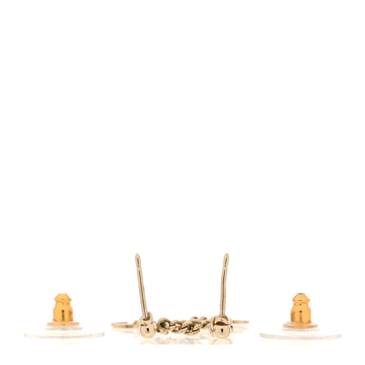 CC Long Drop Earrings Gold