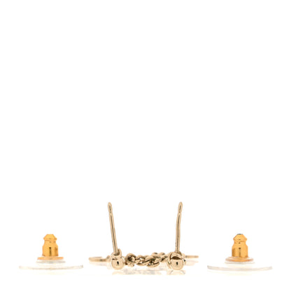 Chanel CC Long Drop Earrings Gold 3 of 3
