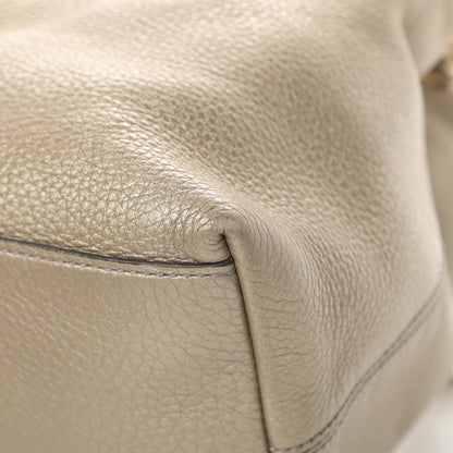 Gucci Metallic Pebbled Calfskin Medium Soho Chain Shoulder Bag Golden Beige 11 of 14