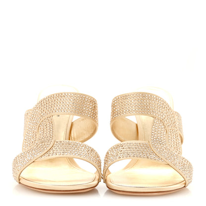 Louis Vuitton Satin Crystal Sparkle Mule 38 Gold 3 of 8