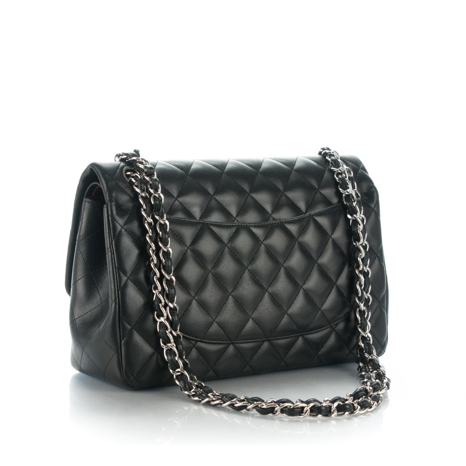 Chanel Lambskin Quilted Jumbo Double Flap Black 4 of 8