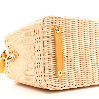 Louis Vuitton Rattan Calfskin Capucines BB Golden Yellow 9 of 12