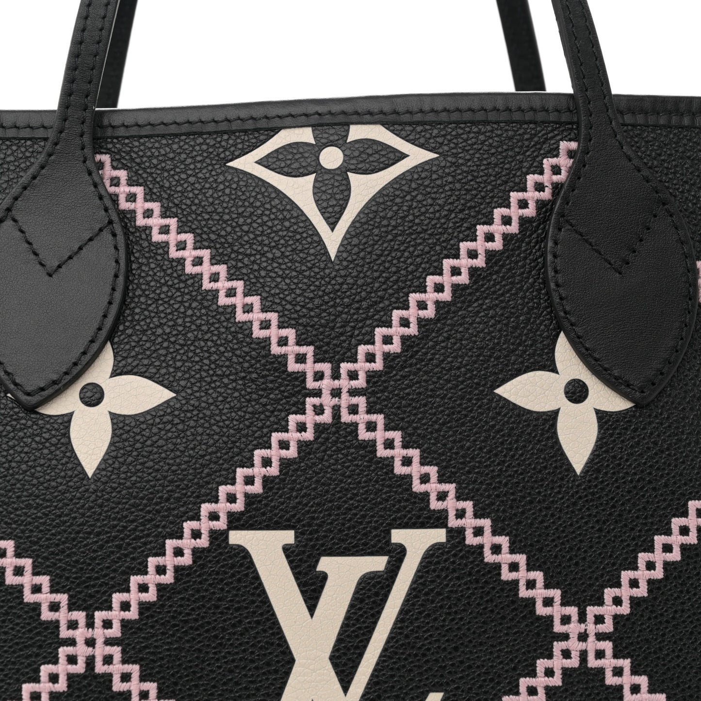 Empreinte Monogram Giant Broderies Neverfull MM Black