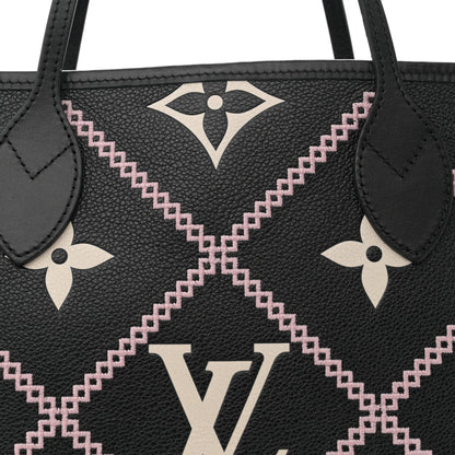 Louis Vuitton Empreinte Monogram Giant Broderies Neverfull MM Black 8 of 10