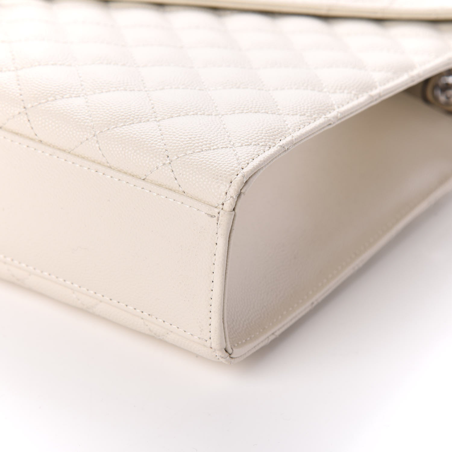 Saint Laurent Grain De Poudre Large Triquilt Monogram Satchel Porcellana 8 of 8
