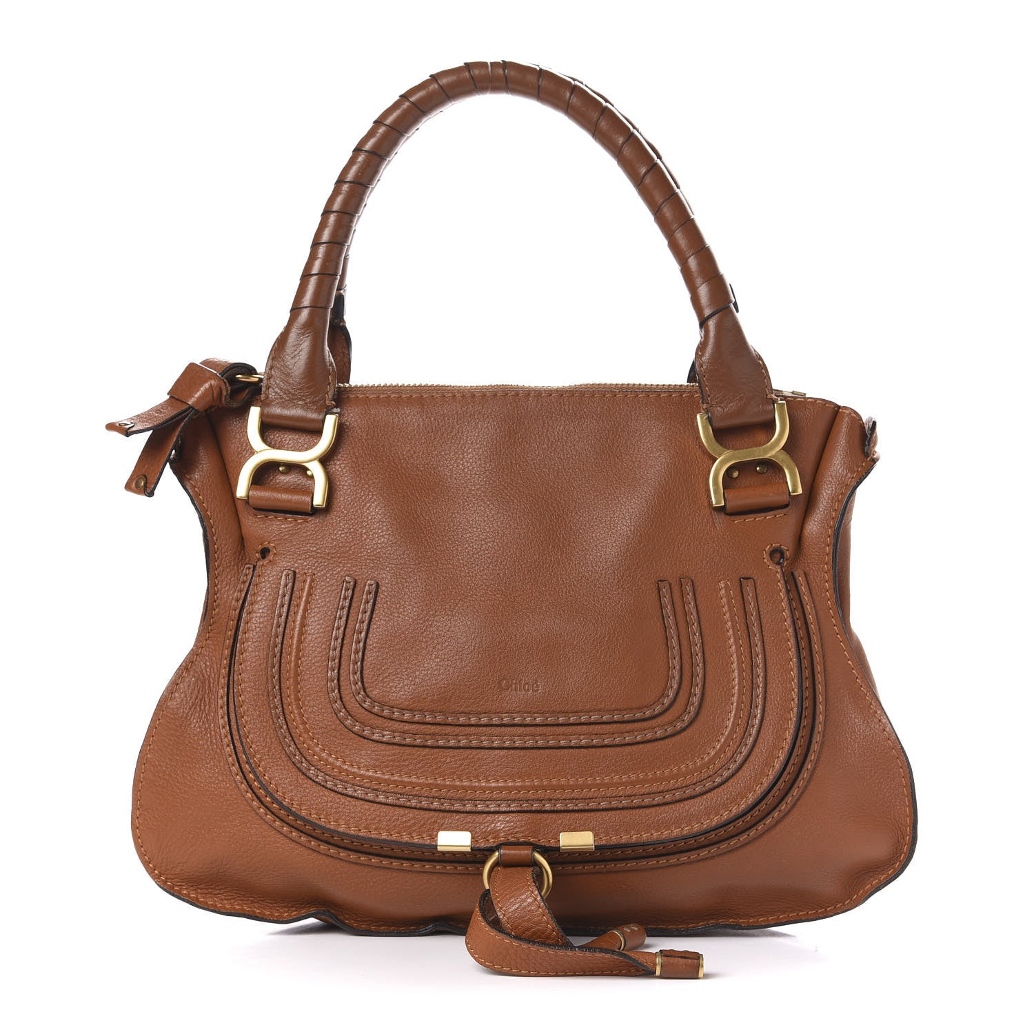Chloe Calfskin Medium Marcie Satchel Tan 1 of 18