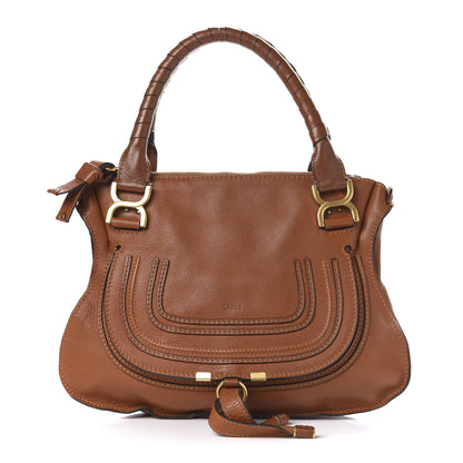 Chloe Calfskin Medium Marcie Satchel Tan 1 of 18
