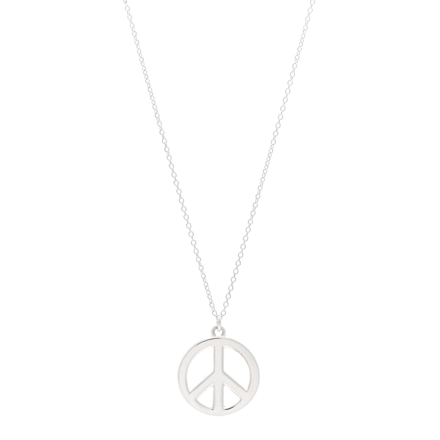 Sterling Silver Peace Pendant Necklace
