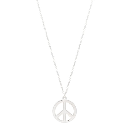 Tiffany Sterling Silver Peace Pendant Necklace 1 of 4