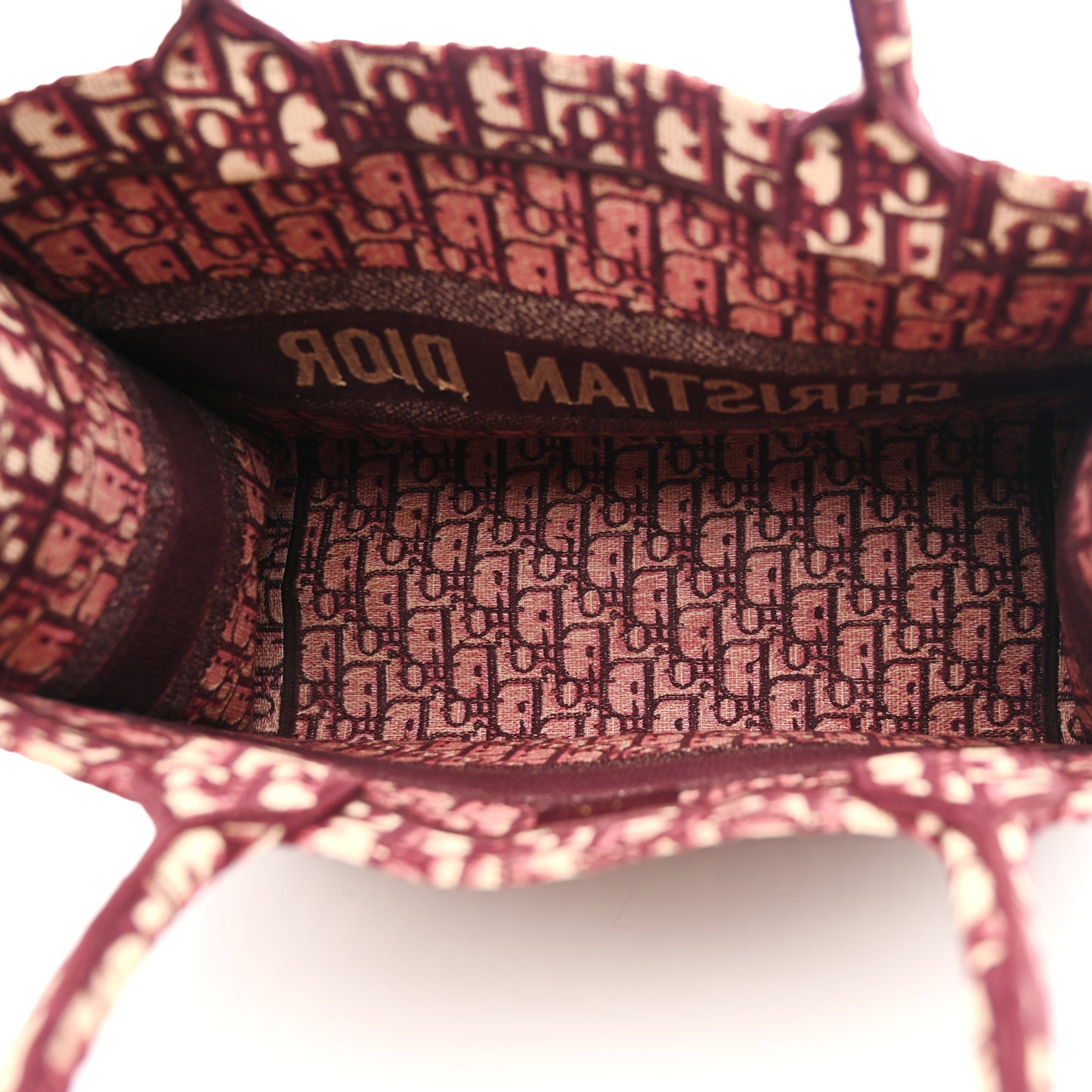 Oblique Medium Book Tote Burgundy Multicolor