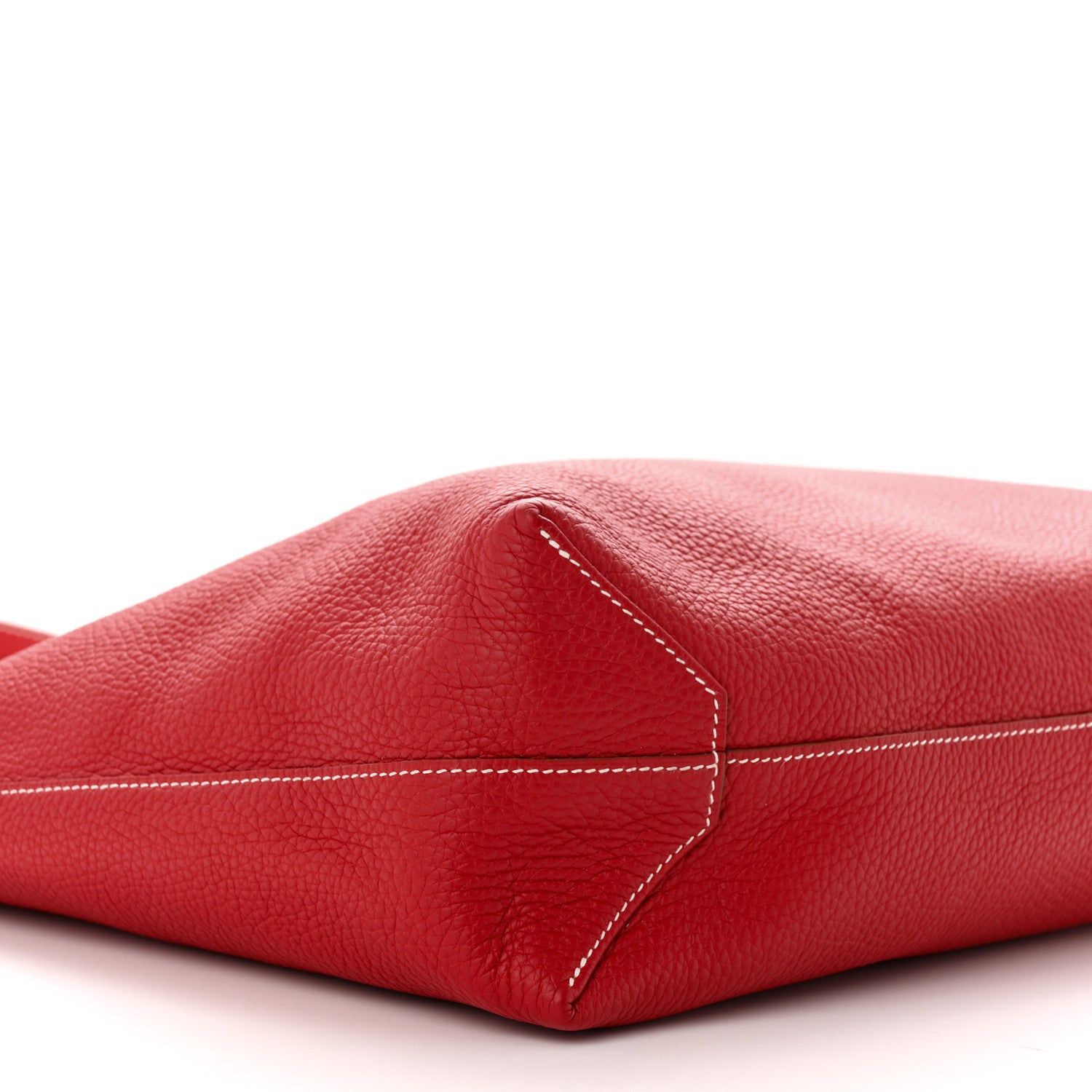 Hermes Taurillon Clemence Double Sens 45 Reversible Tote Rouge Casaque Rose Jaipur 13 of 19