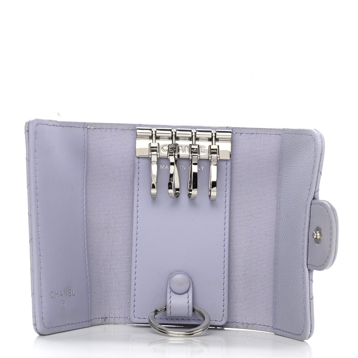 Chanel Caviar Quilted Classic 4 Key Holder Wallet Light Purple 6 of 12