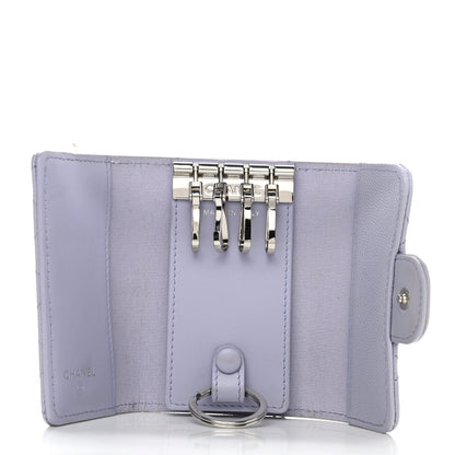 Chanel Caviar Quilted Classic 4 Key Holder Wallet Light Purple 6 of 12