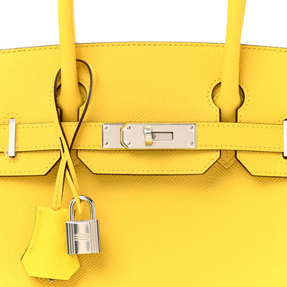 Hermes Epsom Birkin 30 Jaune De Naples 8 of 13