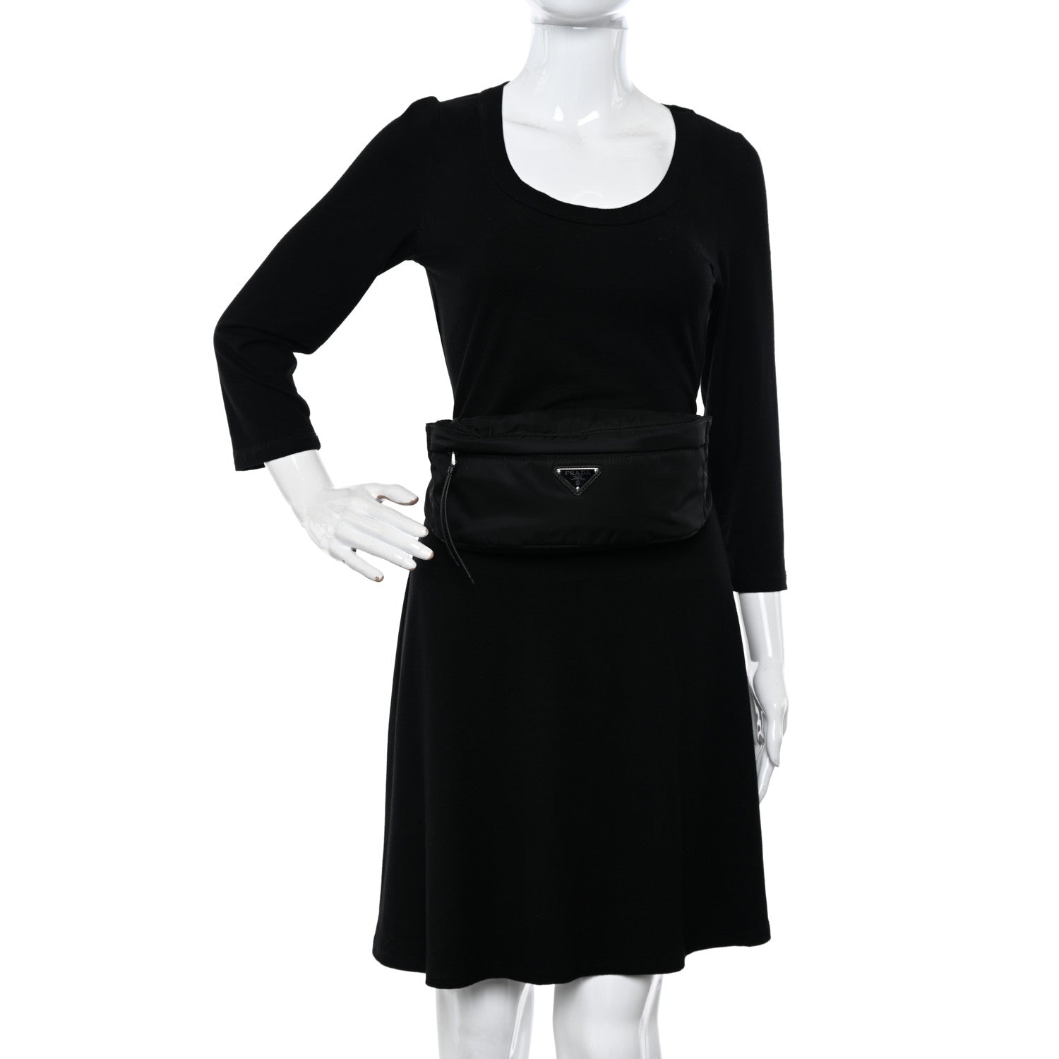 Prada Re-Nylon Belt Bag Black 2 of 10
