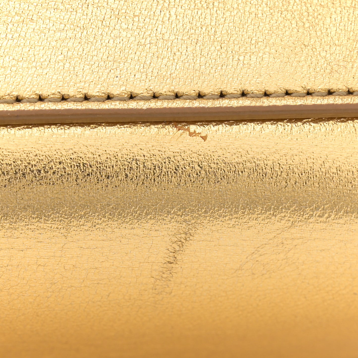 Metallic Calfskin Nano Sac De Jour Gold