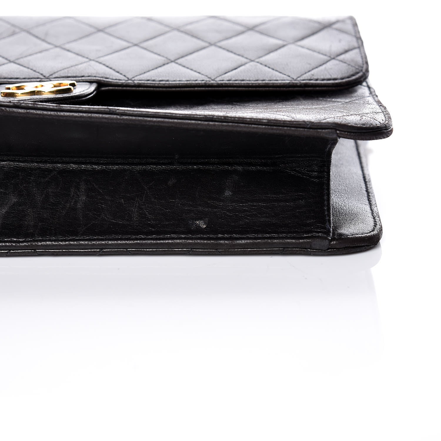 Chanel Lambskin Quilted Medium Single Flap Black 13 of 21