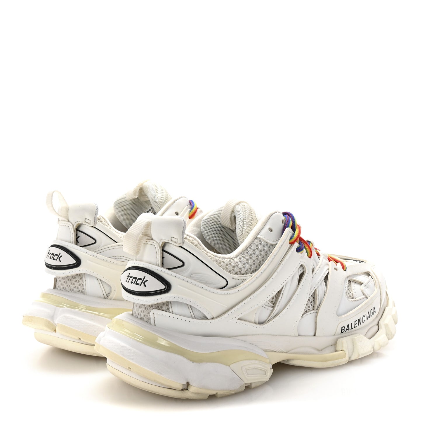 Rubber Mesh Fabric Monocolor Recycled Sole Womens Track Sneakers 37 White Multicolor