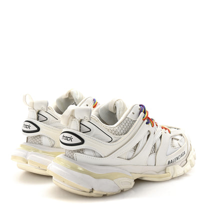 Balenciaga Rubber Mesh Fabric Monocolor Recycled Sole Womens Track Sneakers 37 White Multicolor 5 of 10