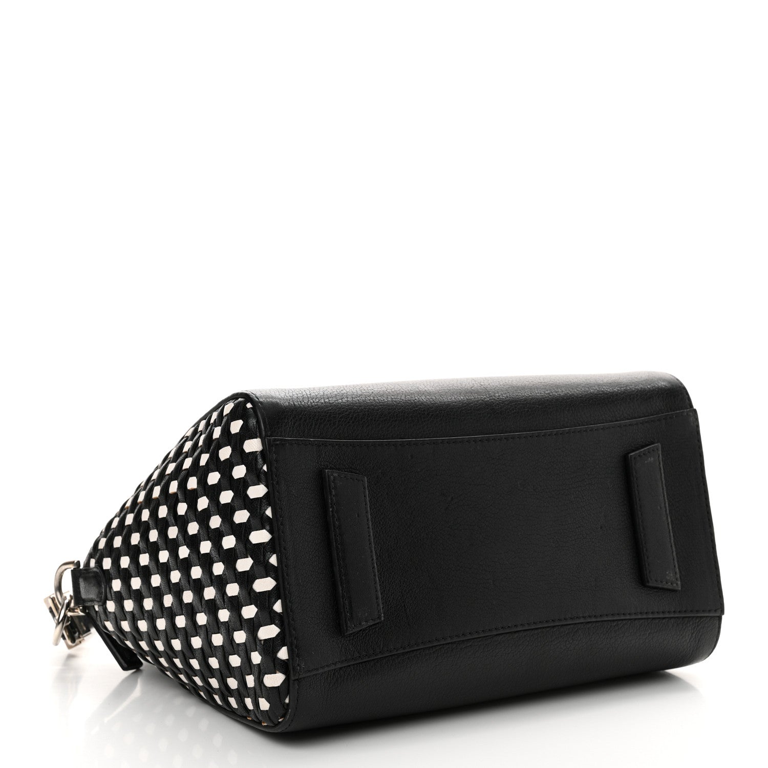 Givenchy Sugar Goatskin Woven Small Antigona Black White 4 of 15