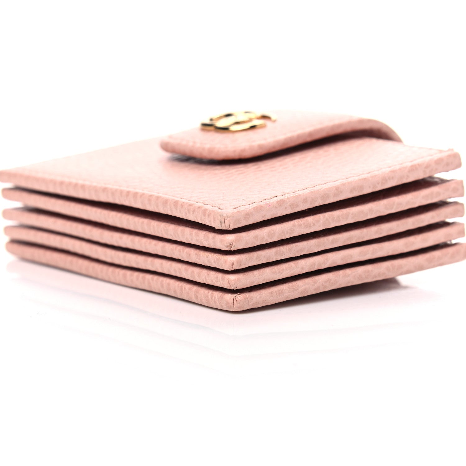 Gucci Dollar Calfskin GG Marmont Card Case Perfect Pink 6 of 8