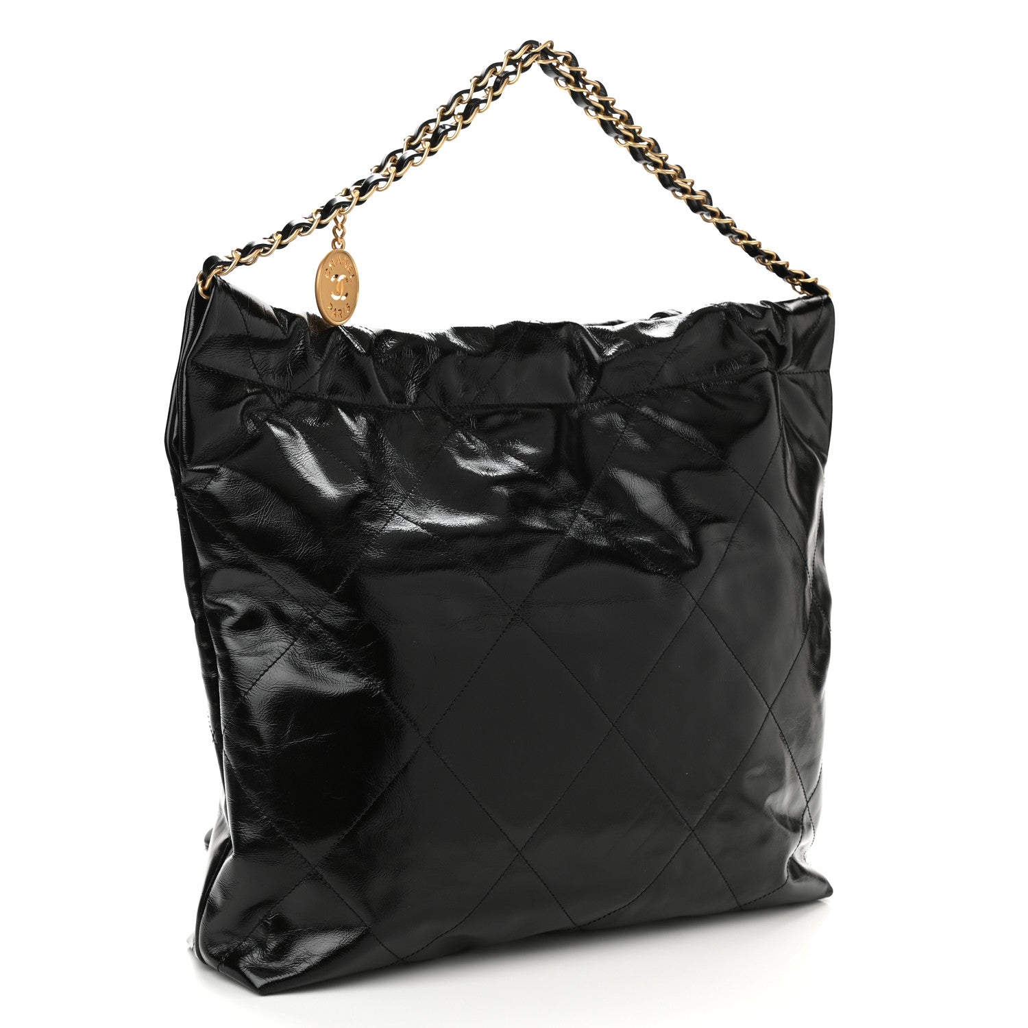Chanel Glazed Calfskin Quilted Chanel 22 Black 4 of 11