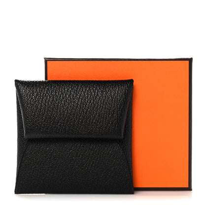 Hermes Chevre Mysore Bastia Coin Purse Black 7 of 7