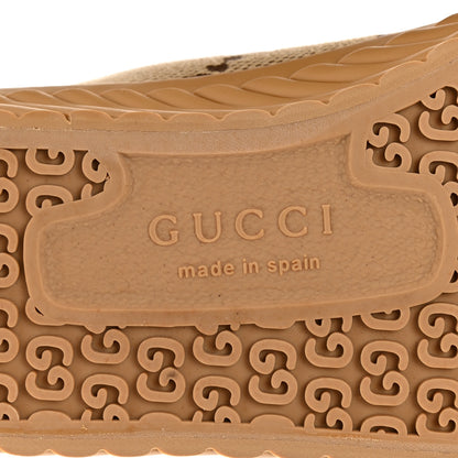 Gucci Monogram Jumbo GG New Lace Papin Mens Tortuga High Top Sneakers 10 Camel Ebony Black 6 of 12