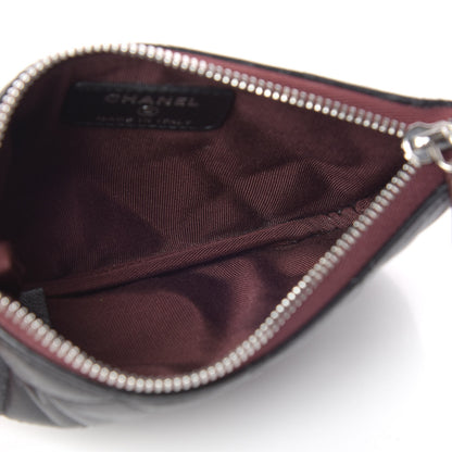 Chanel Lambskin Quilted Small Cosmetic Case Black 5 of 8