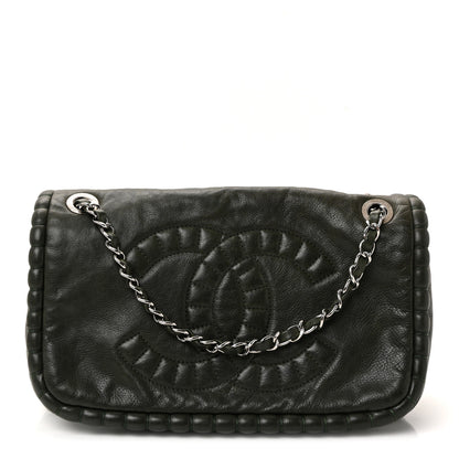 Chanel Calfskin Medium On the Bund Flap Dark Khaki 1 of 10