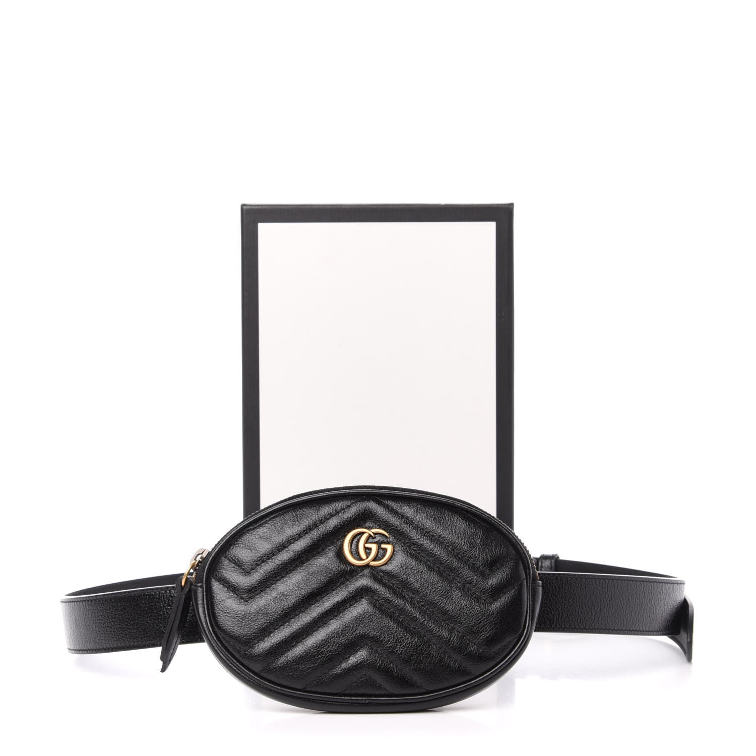 Gucci Calfskin Matelasse GG Marmont 2.0 Multi Belt Bag 95 38 Black 11 of 11