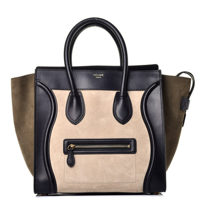 Celine Nubuck Smooth Calfskin Mini Tri-Color Luggag 1 of 8