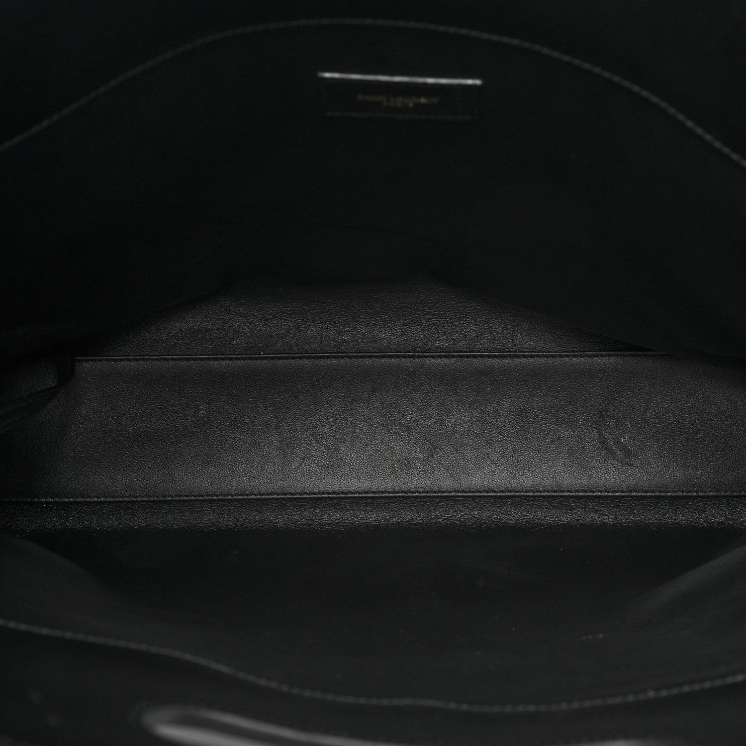 Saint Laurent Suede All-Over Monogram Convertible Tote Black 6 of 15