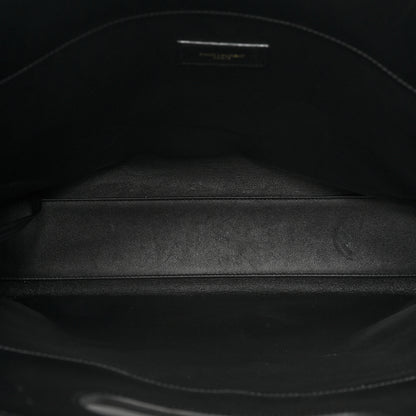 Saint Laurent Suede All-Over Monogram Convertible Tote Black 6 of 15