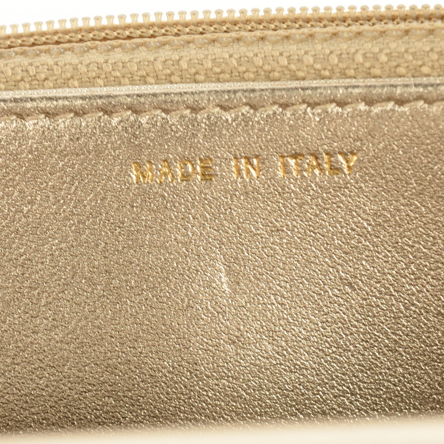 Chanel Metallic Lambskin Quilted Wallet On Chain WOC Gold 8 of 9