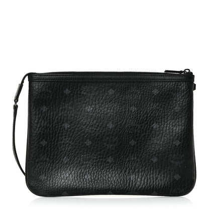 MCM Visetos Liz Shopper Tote Pouch Black 1 of 11