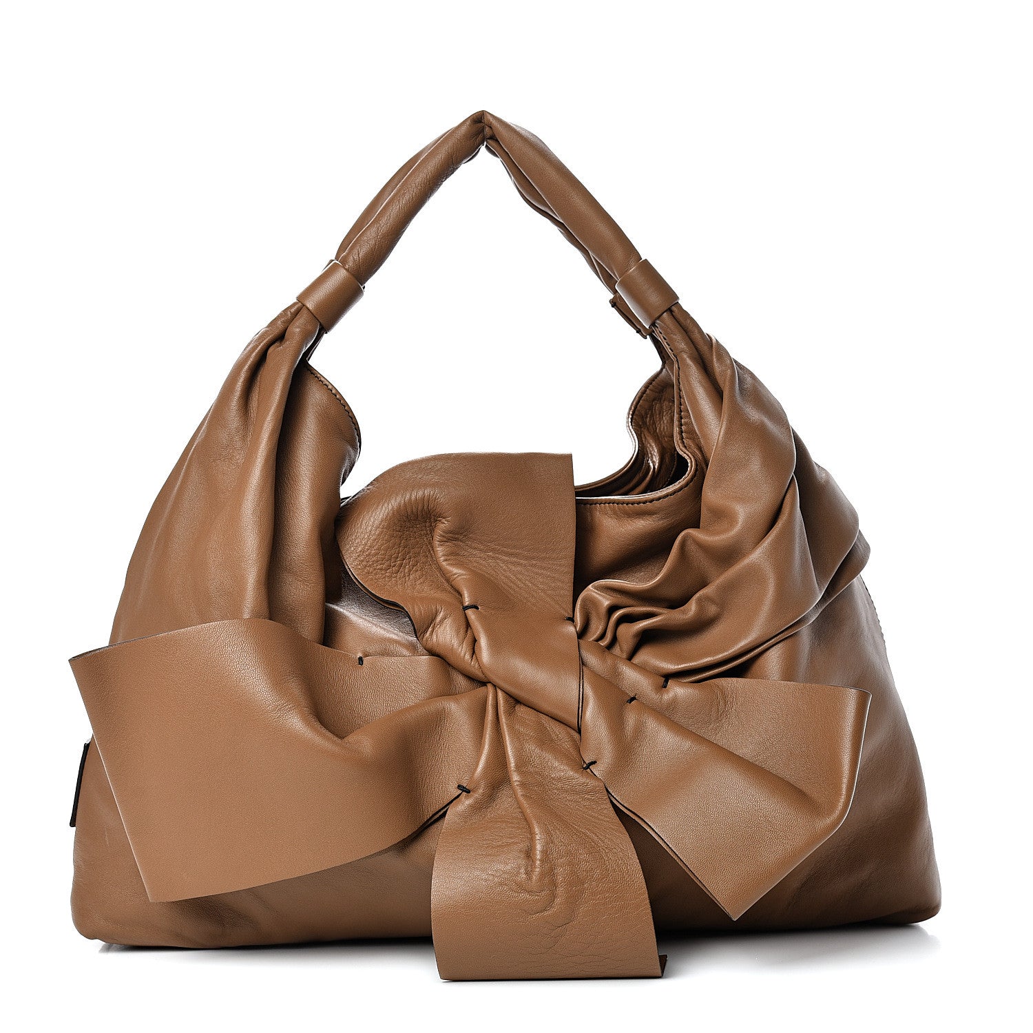 Valentino Garavani Nappa Premier Bow Hobo Brown 1 of 10
