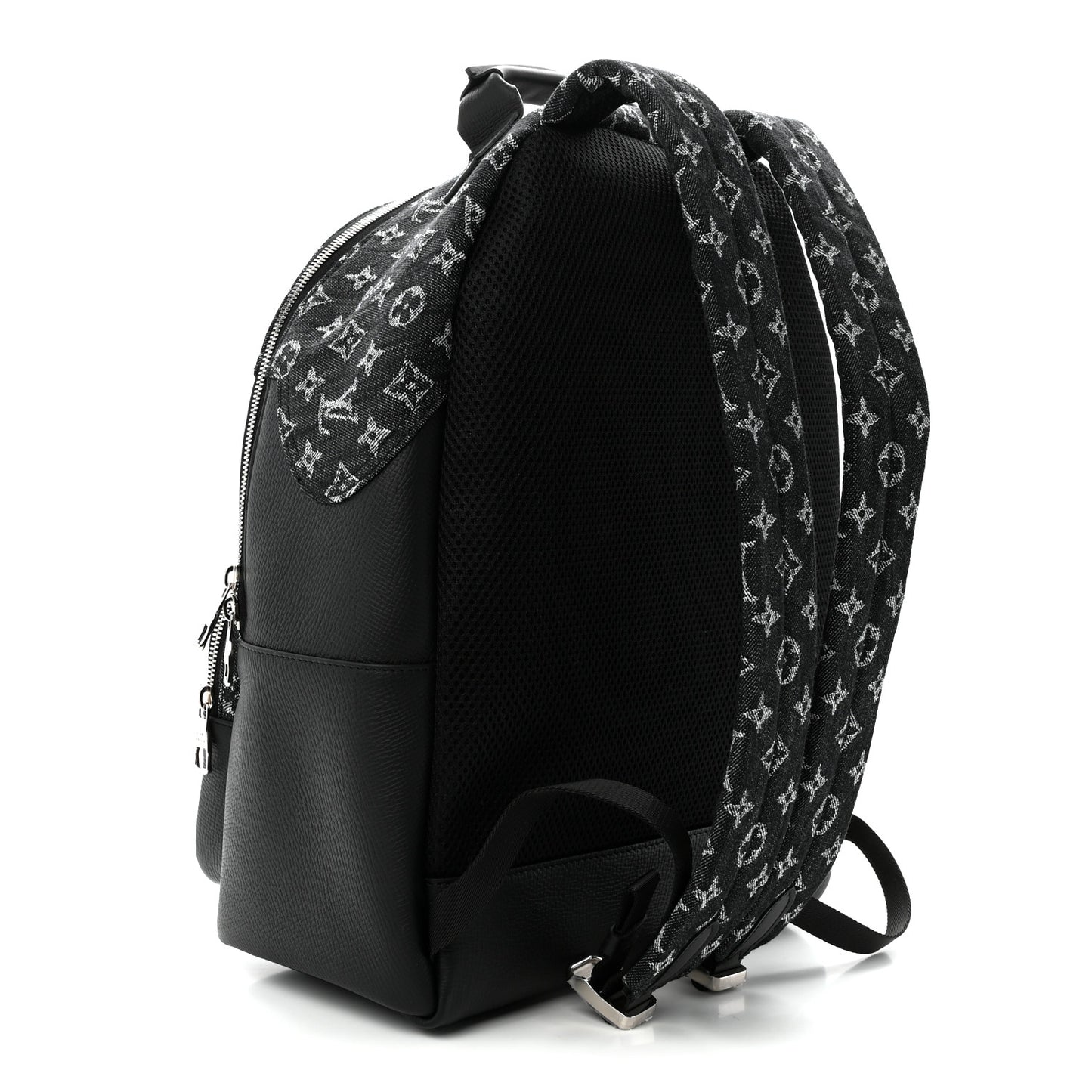 X NIGO Taurillon Monogram Denim Drip Campus Backpack Black