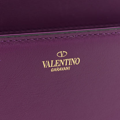 Valentino Garavani Calfskin Vlogo Loco Shoulder Bag Prune 6 of 20