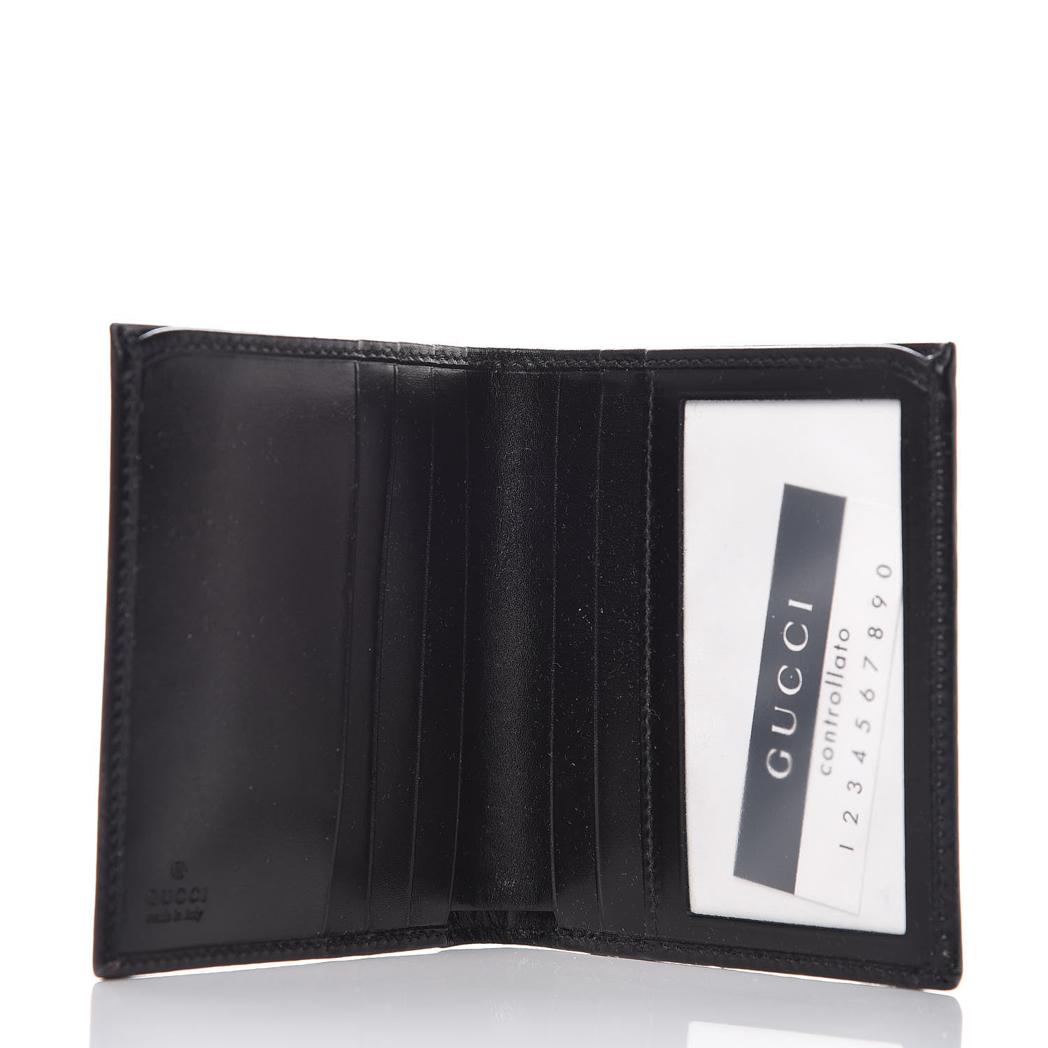 Gucci Calfskin Bi-Fold Wallet Black 5 of 8