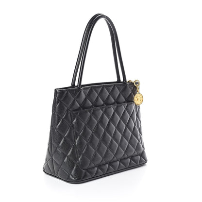 Chanel Caviar Quilted Medallion Tote Black 2 of 9