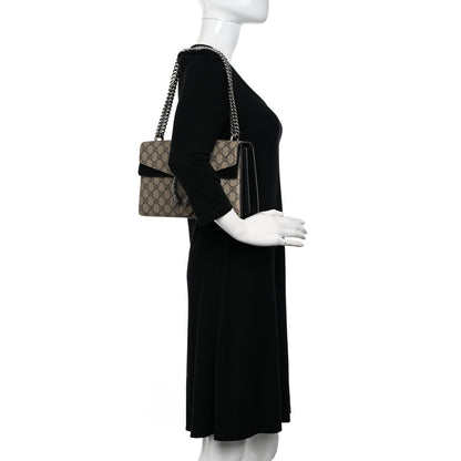 Gucci GG Supreme Monogram Small Dionysus Shoulder Bag Black 2 of 12
