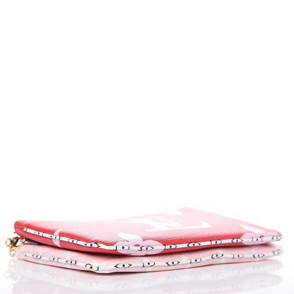 Louis Vuitton Monogram Giant Double Zip Pochette Rouge 4 of 7