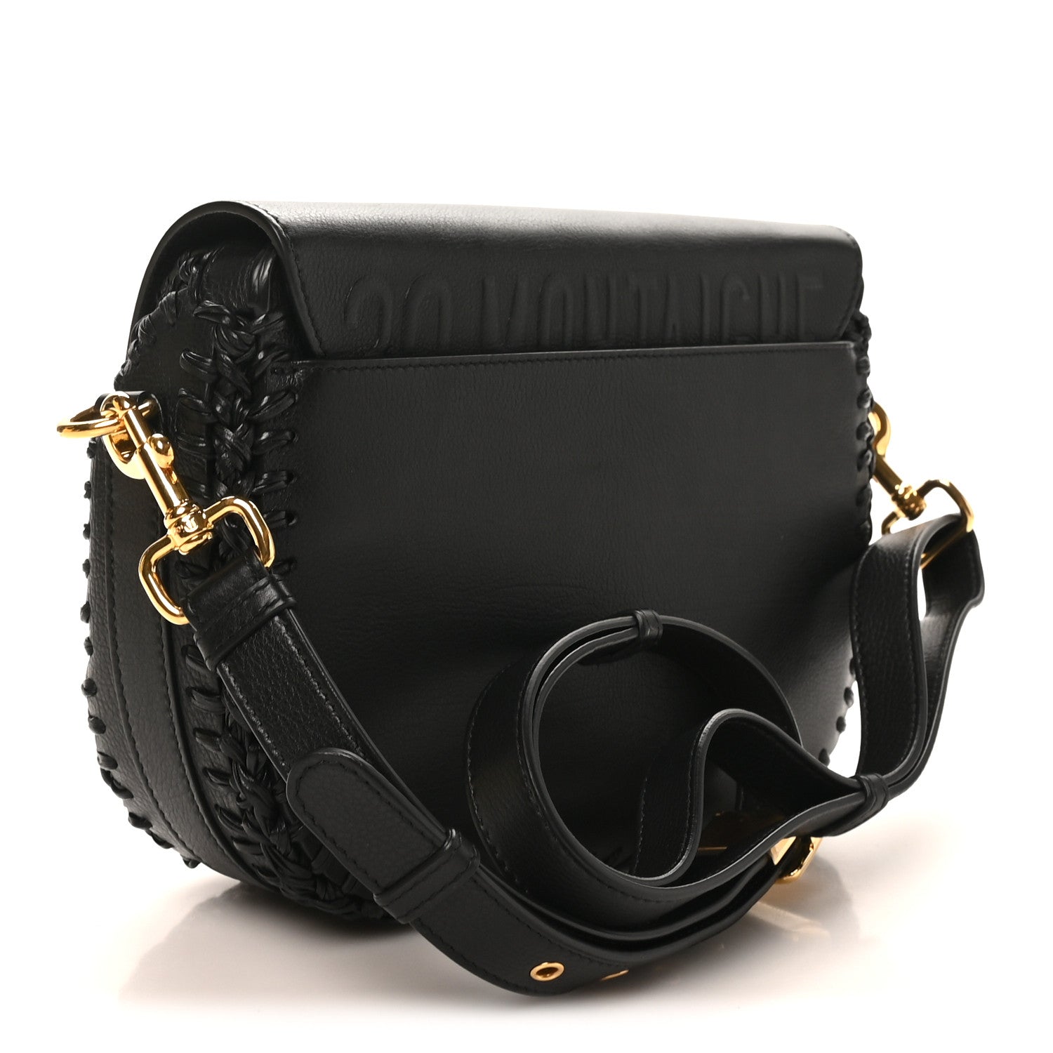 Christian Dior Grained Calfskin Medium Whipstitched Bobby Bag Black 3 of 9