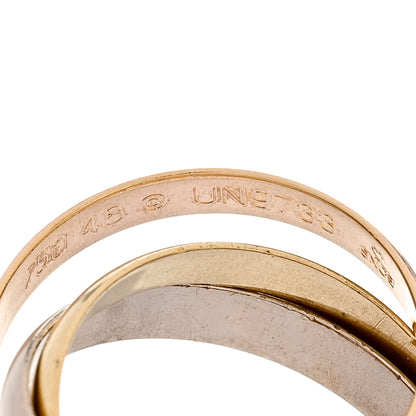Cartier 18K Pink Yellow White Gold Classic Trinity Ring 48 4.5 4 of 4