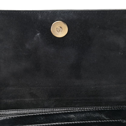 Christian Dior Crinkled Calfskin Diorama Wallet on Chain Pouch Black 6 of 11