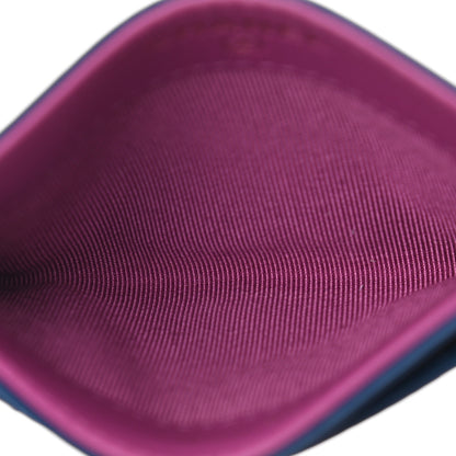 Chanel Lambskin Quilted Card Holder Blue Pink 5 of 8